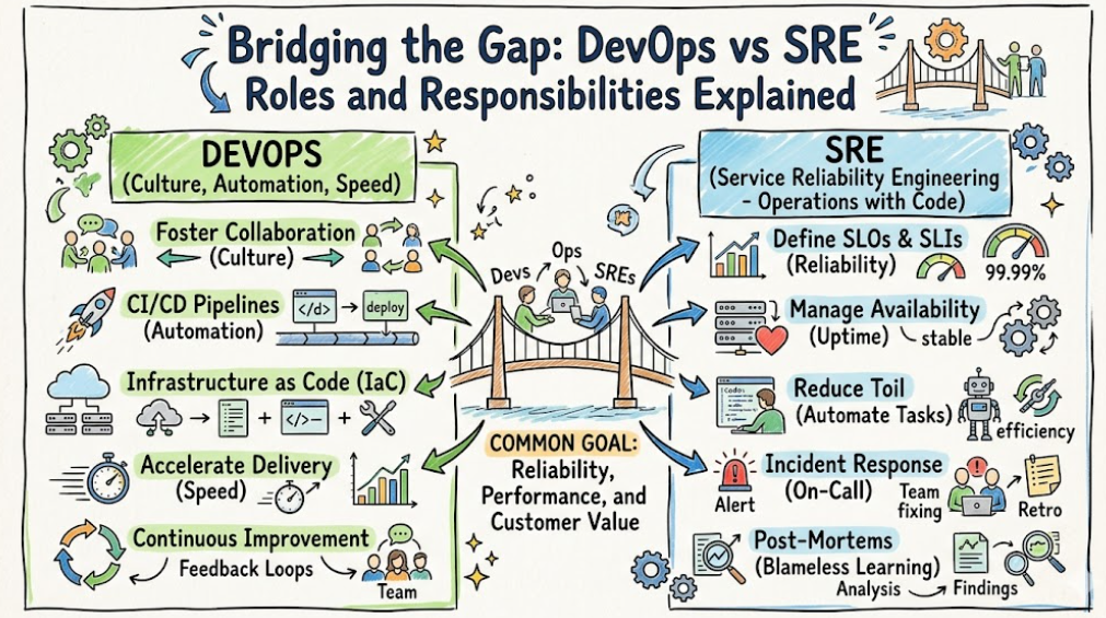 Penjelasan Peran dan Tanggung Jawab DevOps vs SRE